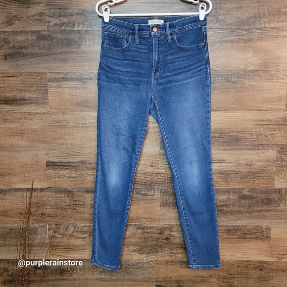 Madewell Jeans 30 Roadtripper Skinny High Rise Jansen Wash K1877 Tummy Control - Picture 1 of 13